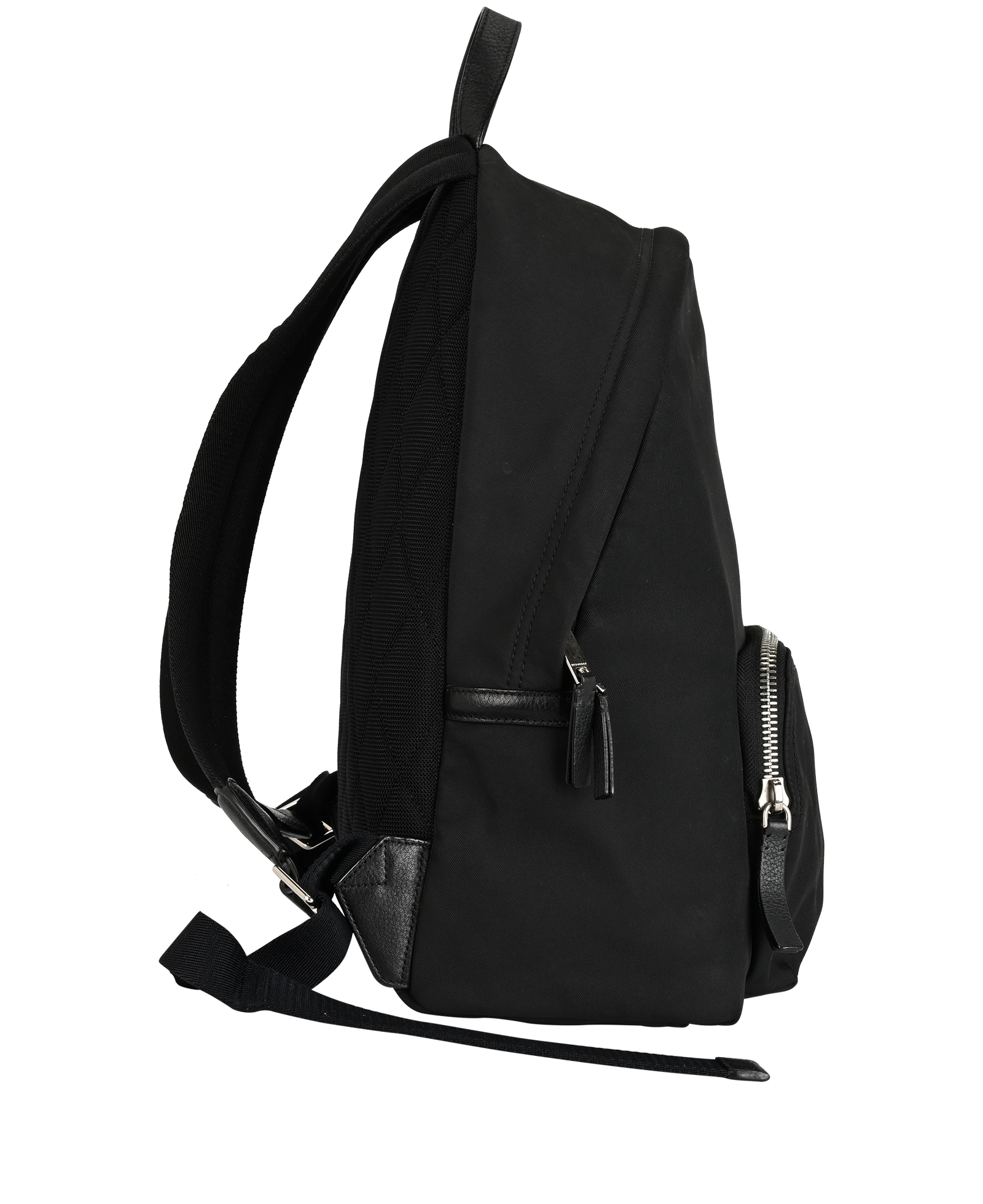 Backpack, &pound;295, Handbags, Black, Nylon, Side view
